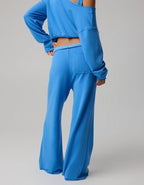 OFFLINE By Aerie OTT Fleece Super Wide Leg Pant - Rome Blue