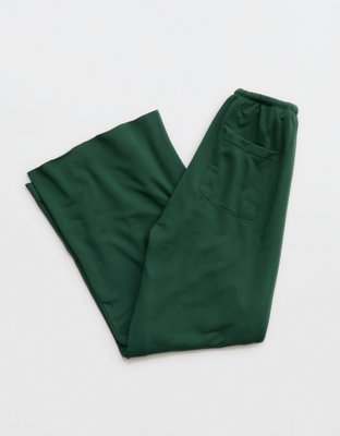 OFFLINE By Aerie OTT Fleece Super Wide Leg Pant - Rugged Green