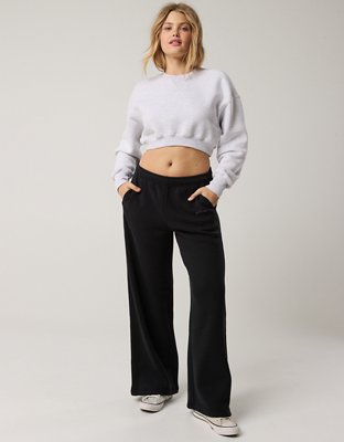 OFFLINE By Aerie Cloud Fleece Trouser - True Black