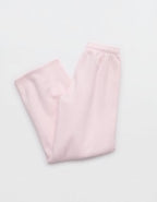 OFFLINE By Aerie Cloud Fleece Trouser - Pink Petal