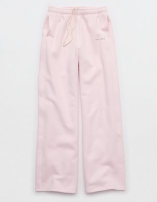 OFFLINE By Aerie Cloud Fleece Trouser - Pink Petal