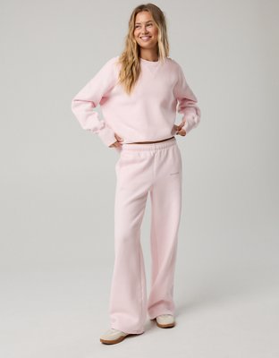OFFLINE By Aerie Cloud Fleece Trouser - Pink Petal