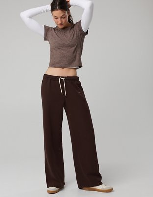OFFLINE By Aerie Cloud Fleece Trouser - Deep Earth