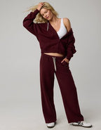 OFFLINE By Aerie Cloud Fleece Trouser - Royal Berry