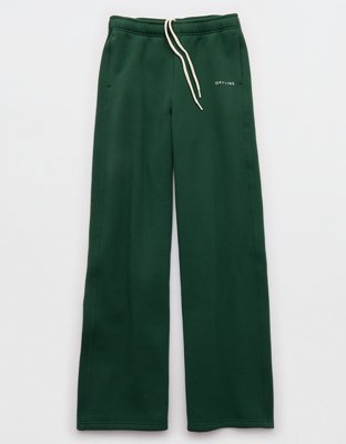 OFFLINE By Aerie Cloud Fleece Trouser - Rugged Green