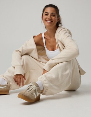 OFFLINE By Aerie Cloud Fleece Baggy Jogger - Heather Frost