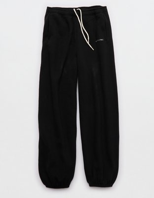 OFFLINE By Aerie Cloud Fleece Baggy Jogger - True Black