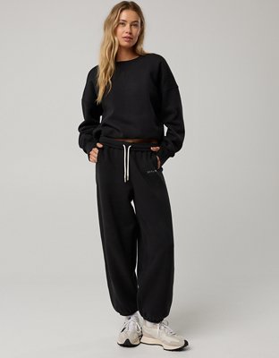 OFFLINE By Aerie Cloud Fleece Baggy Jogger - True Black