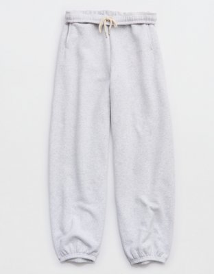 OFFLINE By Aerie Cloud Fleece Baggy Jogger - Light Heather Gray