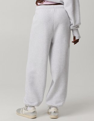 OFFLINE By Aerie Cloud Fleece Baggy Jogger - Light Heather Gray
