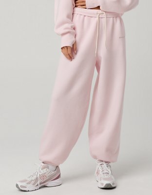 OFFLINE By Aerie Cloud Fleece Baggy Jogger - Pink Petal