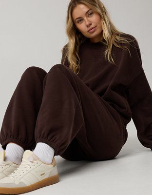 OFFLINE By Aerie Cloud Fleece Baggy Jogger - Deep Earth