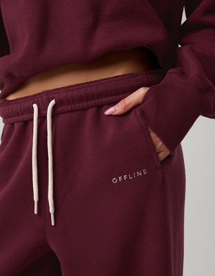 OFFLINE By Aerie Cloud Fleece Baggy Jogger - Royal Berry