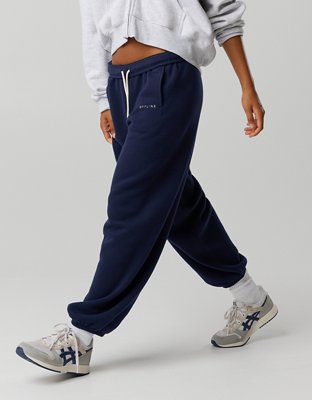 OFFLINE By Aerie Cloud Fleece Baggy Jogger - Royal Navy