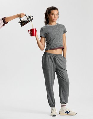 OFFLINE By Aerie Weekend Away Jogger - Dark Heather Gray