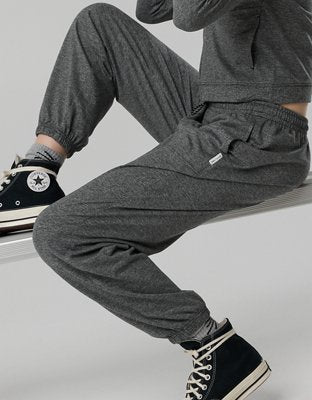 OFFLINE By Aerie Weekend Away Jogger - Dark Heather Gray
