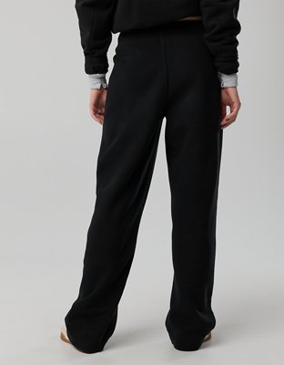 OFFLINE By Aerie Cloud Fleece Straight Leg Pant - True Black