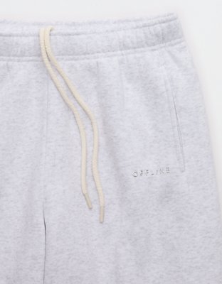 OFFLINE By Aerie Cloud Fleece Straight Leg Pant - Light Heather Gray