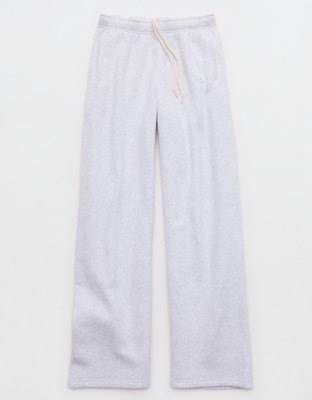 OFFLINE By Aerie Cloud Fleece Straight Leg Pant - Light Heather Gray