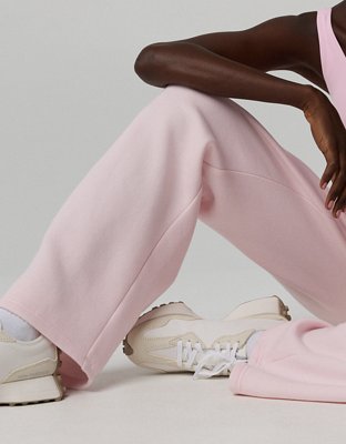 OFFLINE By Aerie Cloud Fleece Straight Leg Pant - Pink Petal