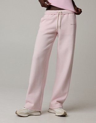 OFFLINE By Aerie Cloud Fleece Straight Leg Pant - Pink Petal