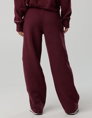 OFFLINE By Aerie Cloud Fleece Straight Leg Pant - Royal Berry