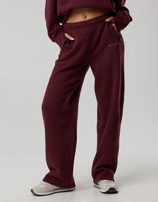 OFFLINE By Aerie Cloud Fleece Straight Leg Pant - Royal Berry