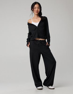 OFFLINE By Aerie Weekend Away Classic Trouser - True Black
