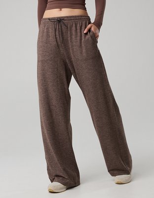 OFFLINE By Aerie Weekend Away Classic Trouser - Deep Earth