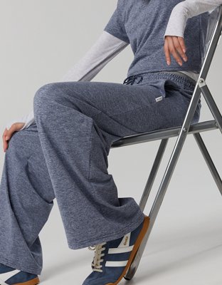 OFFLINE By Aerie Weekend Away Layered Waistband Trouser - Royal Navy