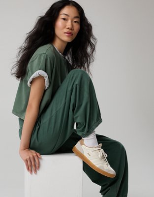 OFFLINE By Aerie OG Cotton Baggy Jogger - Rugged Green