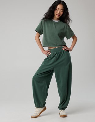 OFFLINE By Aerie OG Cotton Baggy Jogger - Rugged Green
