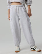 OFFLINE By Aerie Cloud Fleece Baggy Cargo Jogger - Light Heather Gray