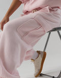 OFFLINE By Aerie Cloud Fleece Baggy Cargo Jogger - Pink Petal