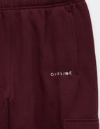 OFFLINE By Aerie Cloud Fleece Baggy Cargo Jogger - Royal Berry