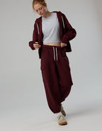 OFFLINE By Aerie Cloud Fleece Baggy Cargo Jogger - Royal Berry