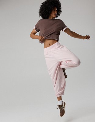 OFFLINE By Aerie OG Cotton Baggy Jogger - Pink Petal
