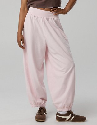 OFFLINE By Aerie OG Cotton Baggy Jogger - Pink Petal