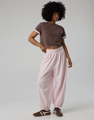 OFFLINE By Aerie OG Cotton Baggy Jogger - Pink Petal