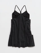 OFFLINE By Aerie OG Cotton Racerback Mini Dress - Washed Black