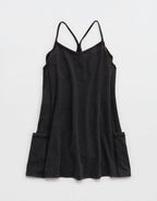 OFFLINE By Aerie OG Cotton Racerback Mini Dress - Washed Black