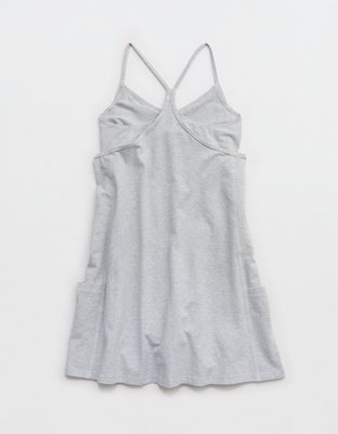 OFFLINE By Aerie OG Cotton Racerback Mini Dress - Medium Heather Gray