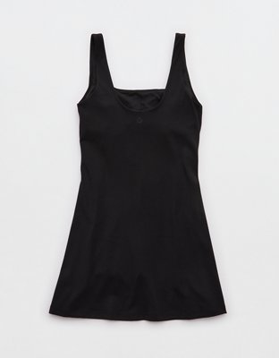 OFFLINE By Aerie Real Me Square Neck Mini Dress - True Black