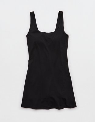 OFFLINE By Aerie Real Me Square Neck Mini Dress - True Black
