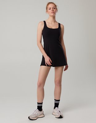 OFFLINE By Aerie Real Me Square Neck Mini Dress - True Black