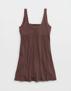 OFFLINE By Aerie Real Me Square Neck Mini Dress - Relic