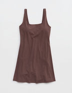 OFFLINE By Aerie Real Me Square Neck Mini Dress - Relic