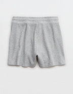 OFFLINE By Aerie Wow! Waffle High Waisted Short - Medium Heather Gray