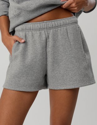OFFLINE By Aerie 3" Cloud Fleece Short - Dark Heather Gray