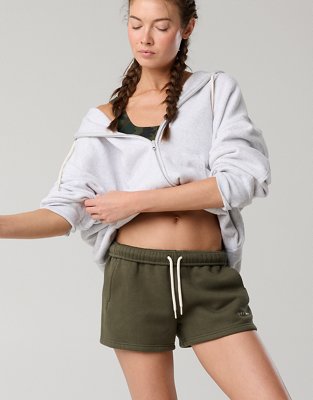 OFFLINE By Aerie 3" Cloud Fleece Short - Festive Olive